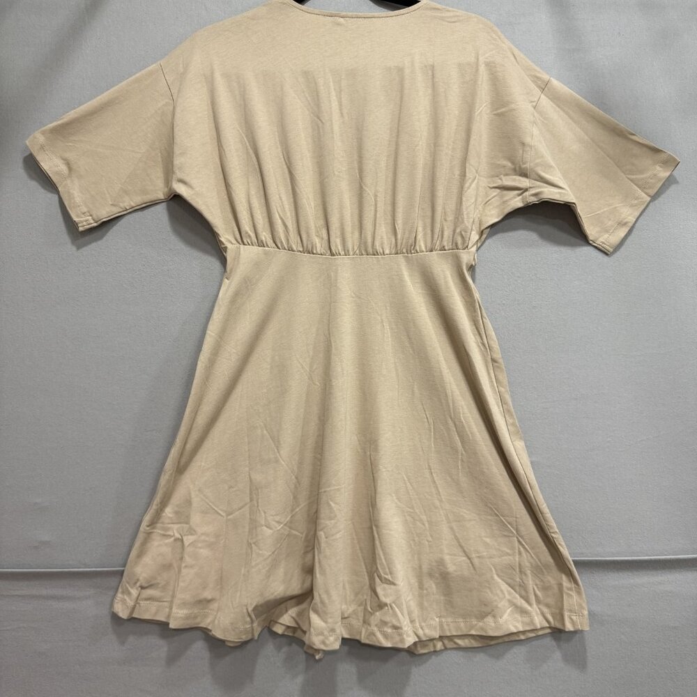 ASOS DESIGN Dress Womens Small Button Front Tea Casual V Neck Short Sleeve - Picture 6 of 11
